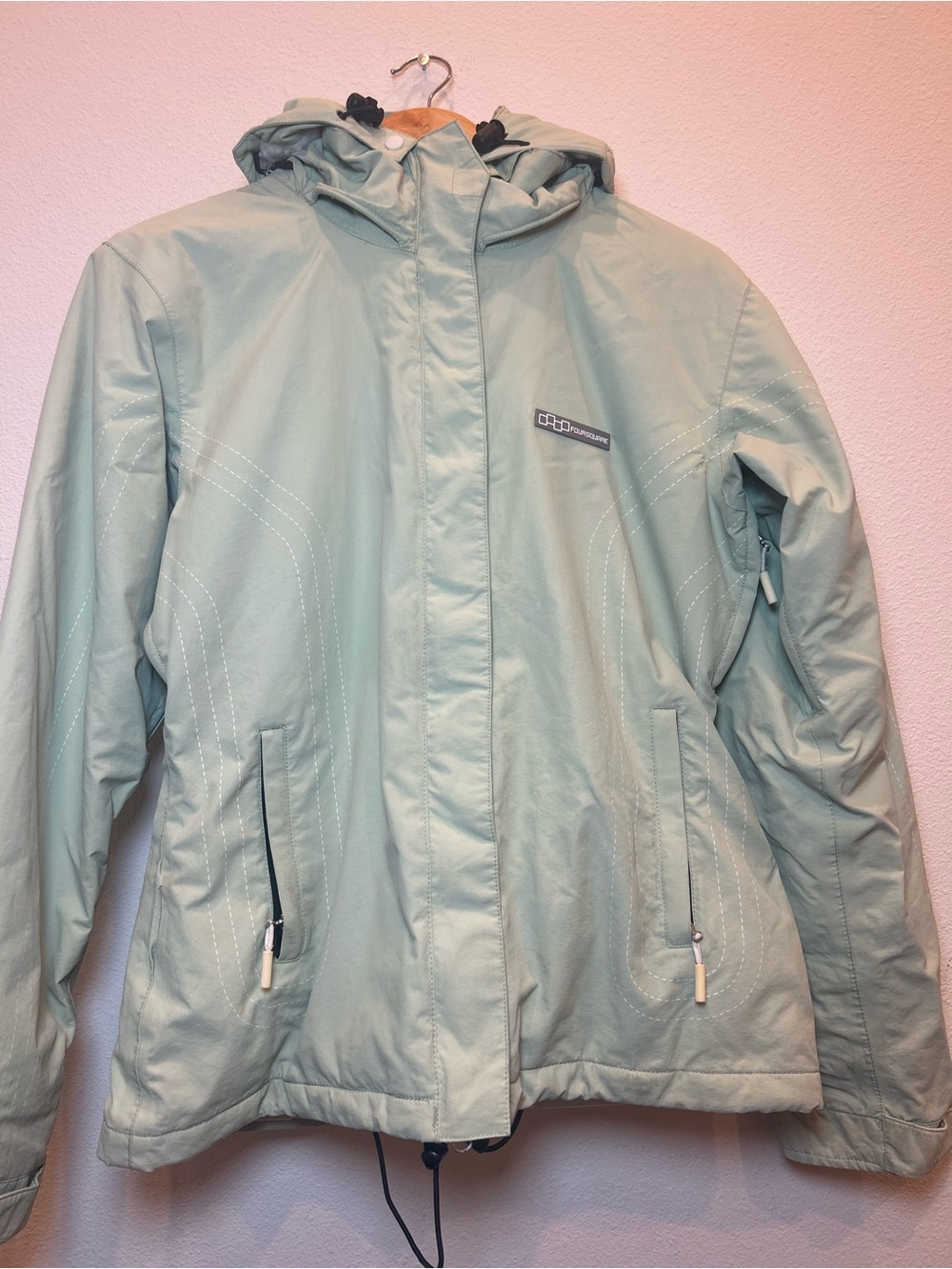 Foursquare Sage Green Women M Vintage Winter Coat Insulated System Y2K Gorpcore